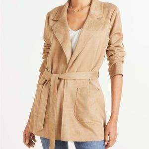 Level99 Evereve Belted Faux Suede Blazer